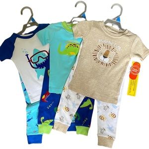 Wonder Nation Snug-Fit Cotton Pajama Sets, 6-Piece, Size 24 Months. NWT